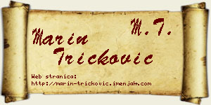 Marin Tričković vizit kartica